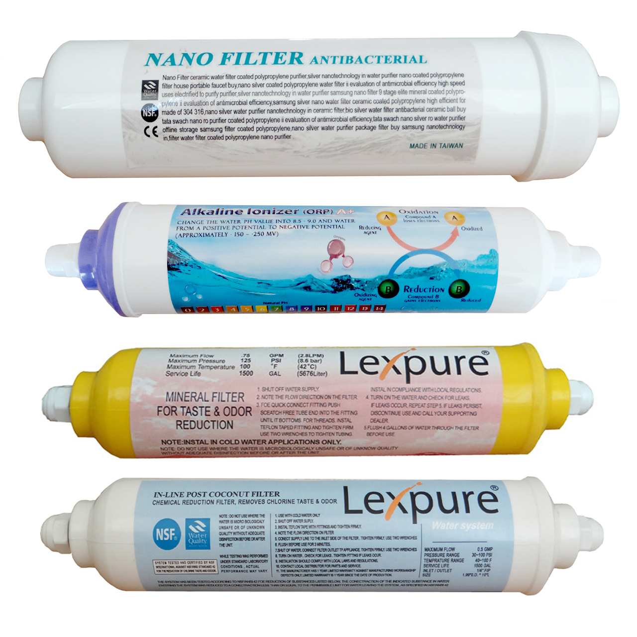 فیلتر دستگاه تصفیه کننده آب مدل LX-F450 مجموعه  4 عددی