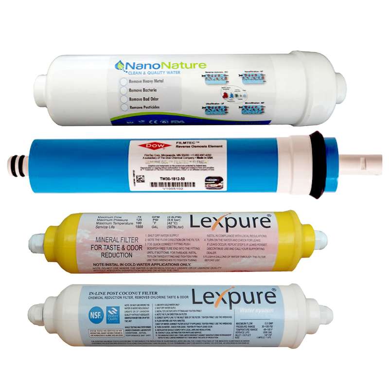 فیلتر دستگاه تصفیه کننده آب مدل LX-F500 مجموعه 4 عددی فیلتر دستگاه تصفیه کننده آب مدل LX-F500 مجموعه 4 عددی