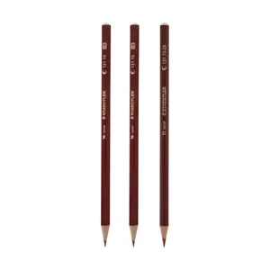 Staedtler Camel Black & Red Pencil Pack of 3