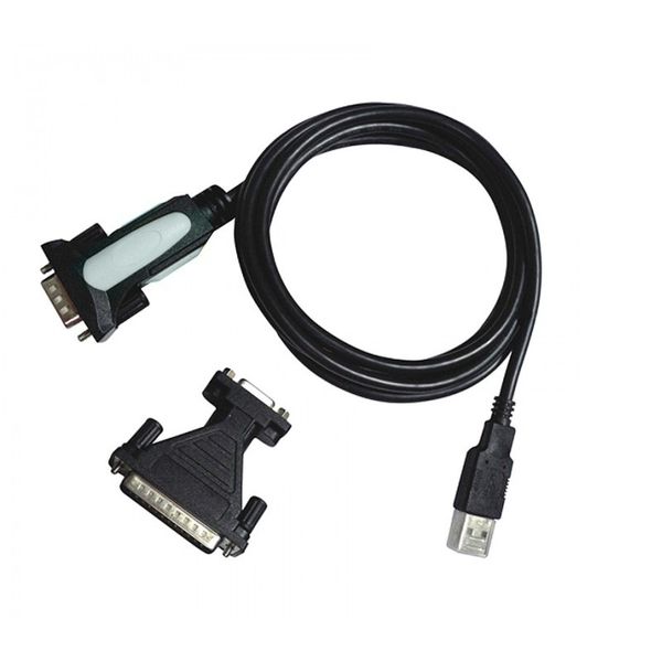 کابل تبدیل USB به RS232  فرانت کد 2180-2768 طول 1.8 متر به همراه مبدل 9 پین به 25 پین