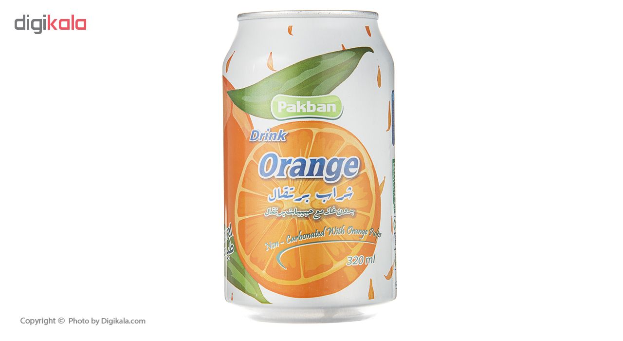 نوشیدنی پرتقال بدون گاز پاکبان حجم 320 میلی لیتر