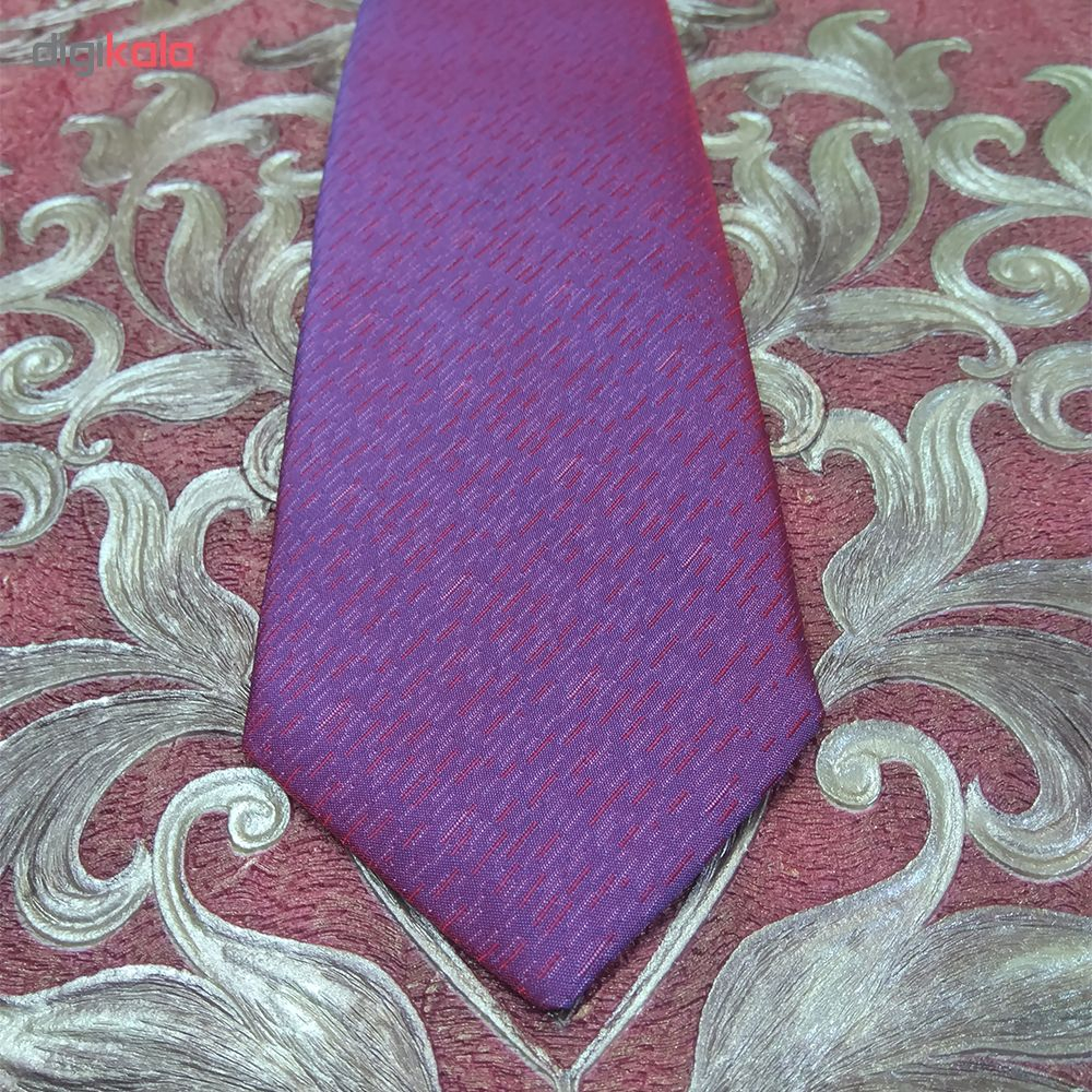 ست کراوات و دستمال جیب و دکمه سردست مردانه کد 250B