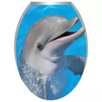 استیکر توالت فرنگی طرح دلفین 02