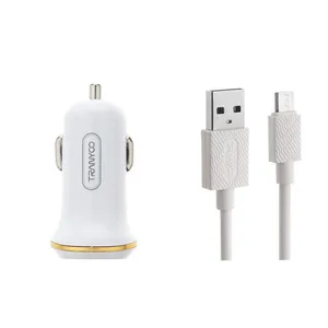 شارژر فندکی ترانیو مدل c11 همراه به همراه کابل تبدیل microUSB