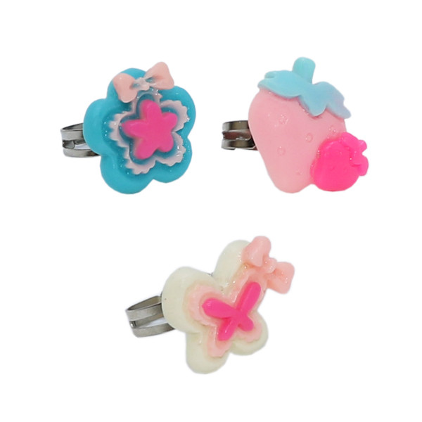 انگشتر دخترانه کد 019 مجموعه 3 عددی