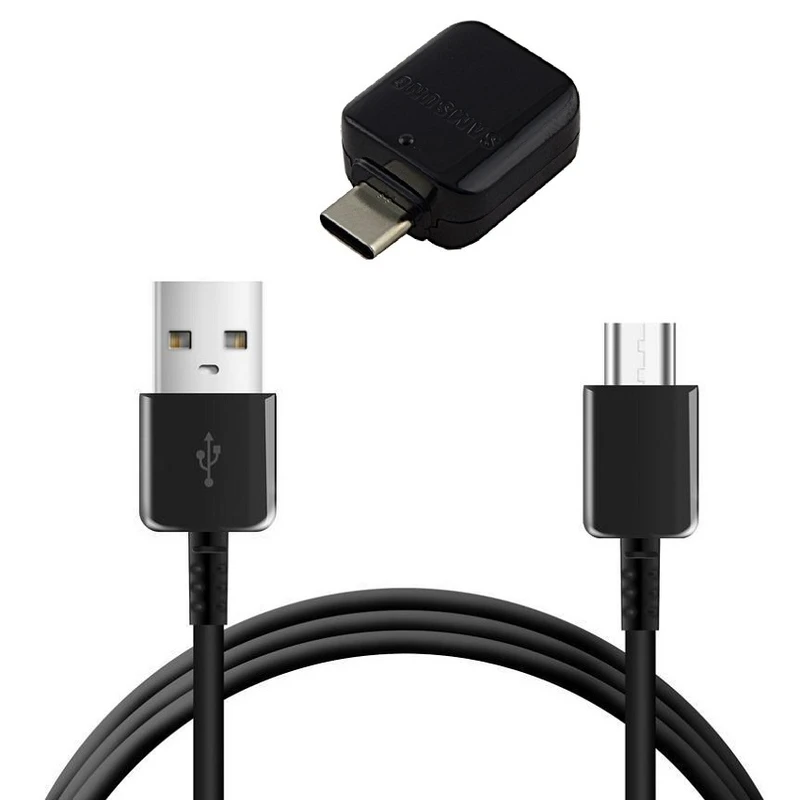 کابل تبدیل USB به USB-C مدل EP-DG950CBE طول 1.2 متر به همراه مبدل OTG USB-C
