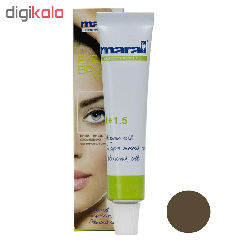 رنگ ابرو مارال شماره 5 حجم 15 میلی لیتر رنگ قهوه ای روشن