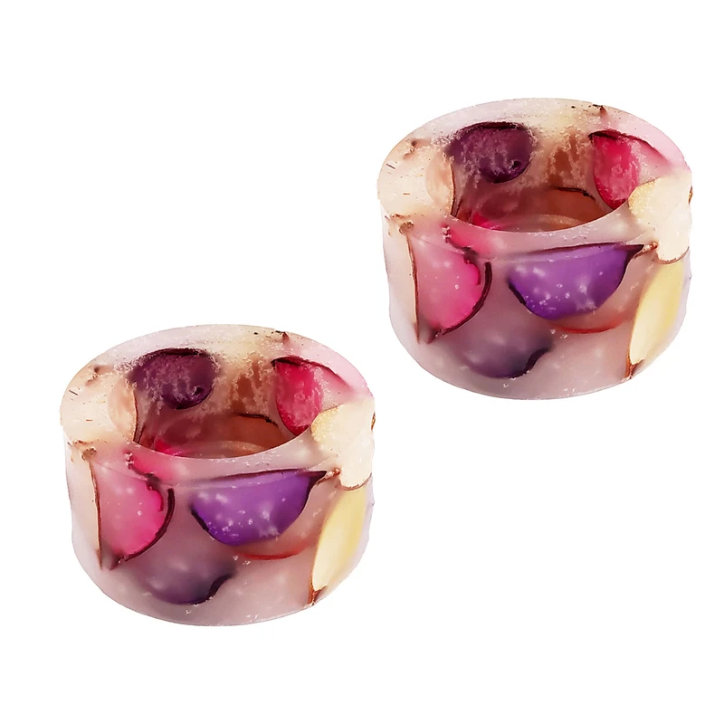 جاشمعی هیوا مدل فانوسی طرح گلبرگ گل کد 36 بسته دو عددی