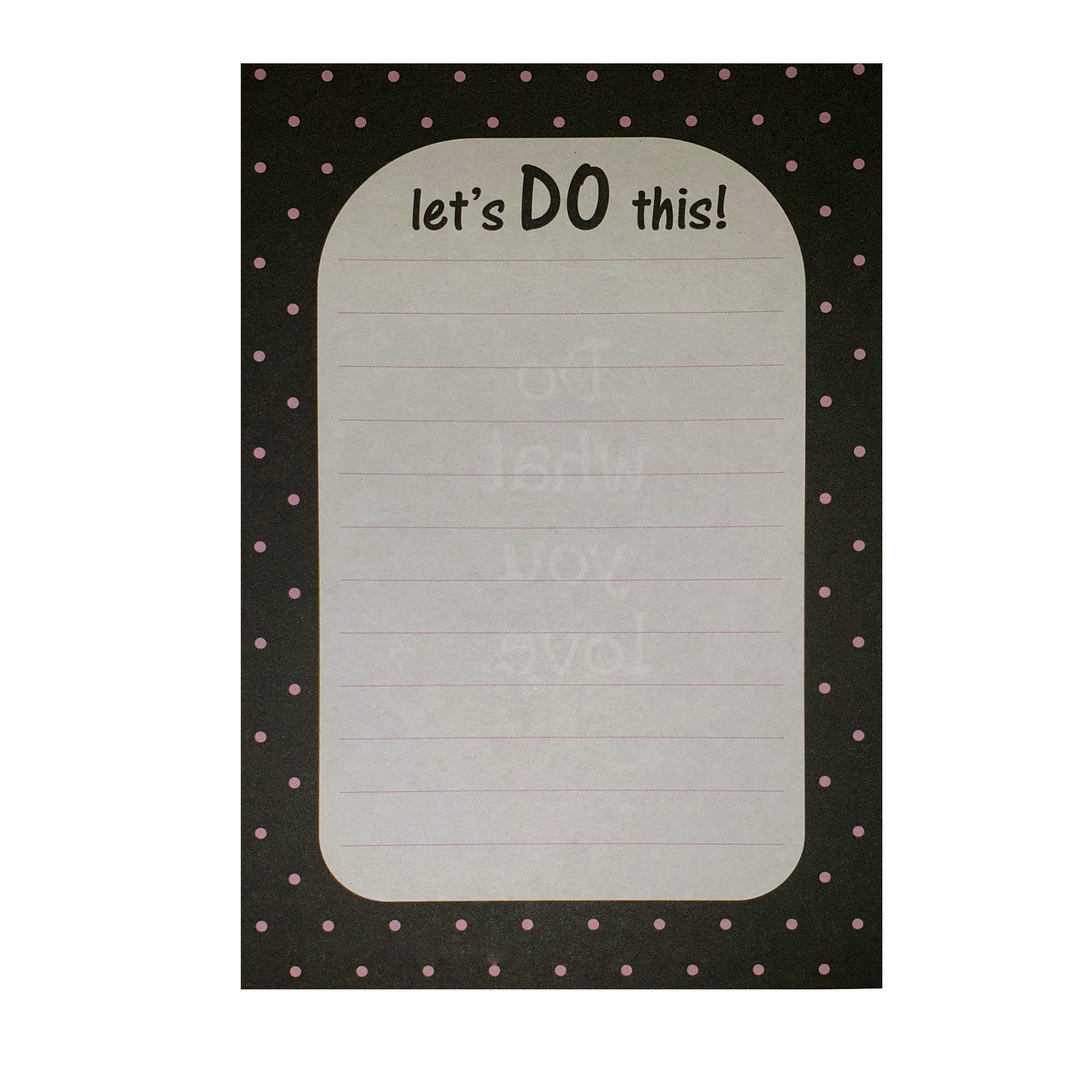 کاغذ یادداشت مدل Lets do this طرح Black Dots کد 109