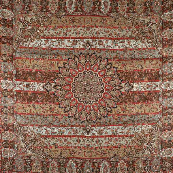 رومیزی ترمه هاشمی مدل خشتی کد 006