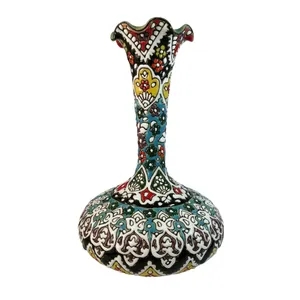 گلدان مینا کاری سفالی کد B01