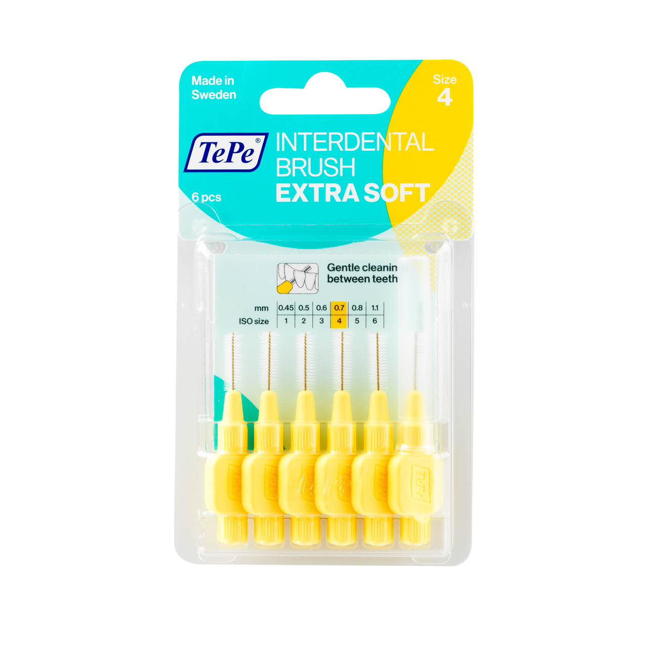 مسواک بین دندانی ته‌په مدل Extra Soft سایز 4  بسته 6 عددی