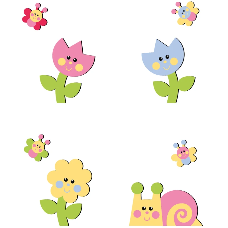 استیکر کلید و پریز چوبی ژیوار طرح باغچه دوستی بسته 4 عددی