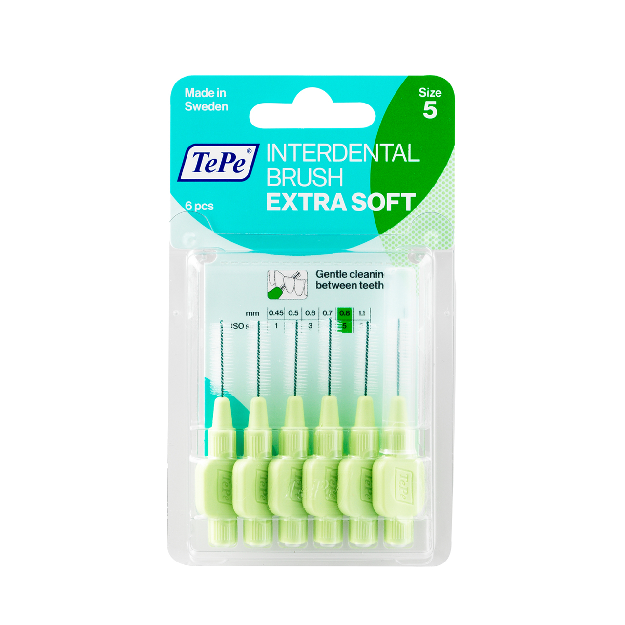مسواک بین دندانی ته‌په مدل Extra Soft سایز 5  بسته 6 عددی
