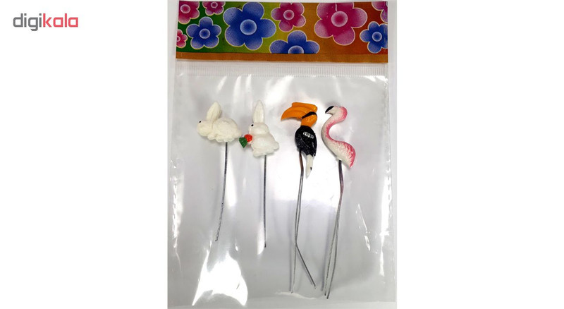 تاپر گلدان طرح حیوانات کد TO104 مجموعه 4 عددی