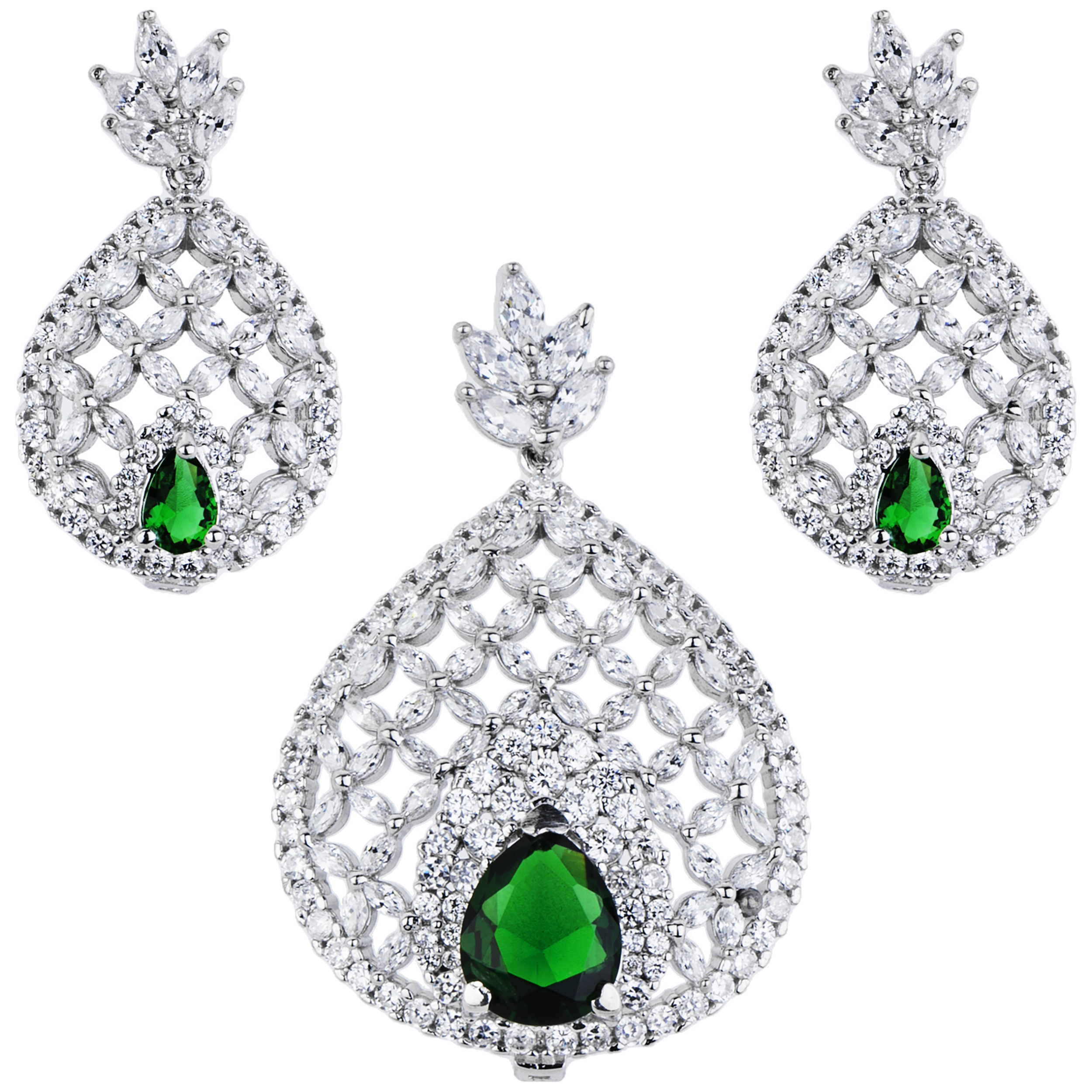 نیم ست نقره زنانه اکنو مدل OK4041