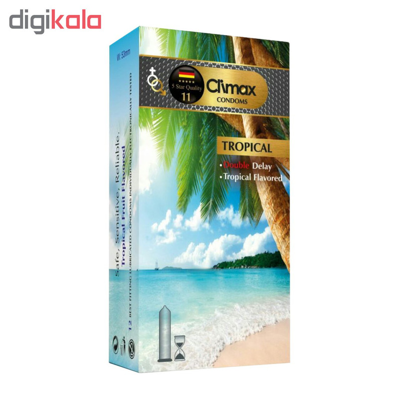 کاندوم کلایمکس مدل Tropical بسته 12 عددی به همراه کاندوم مدل Gift