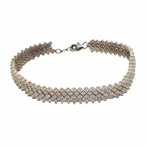 دستبند نقره زنانه ترمه ۱ مدل 5655