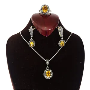 نیم ست نقره زنانه گالری احد کد 4653