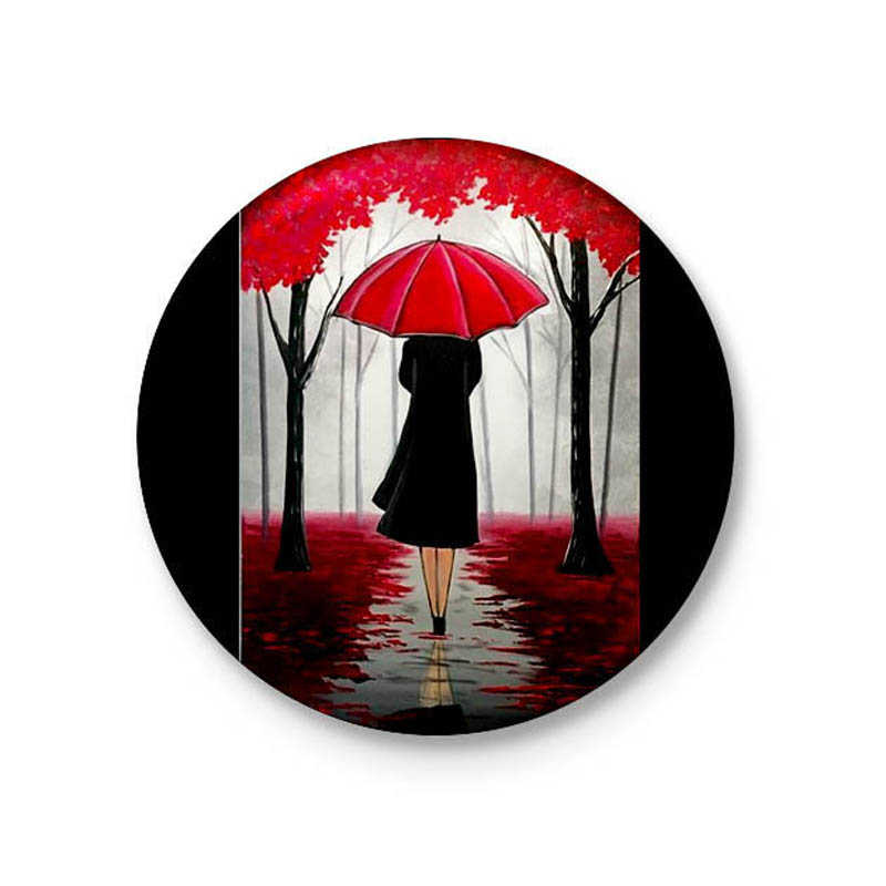 پیکسل طرح دختری در باران