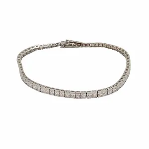 دستبند نقره زنانه ترمه 1 طرح مربع مدل DB 5007