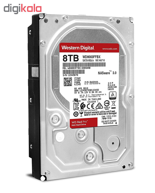 هارددیسک اینترنال وسترن دیجیتال مدل Red Pro WD8001FFBX ظرفیت 8 ترابایت 1