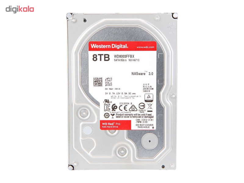 هارددیسک اینترنال وسترن دیجیتال مدل Red Pro WD8001FFBX ظرفیت 8 ترابایت 2
