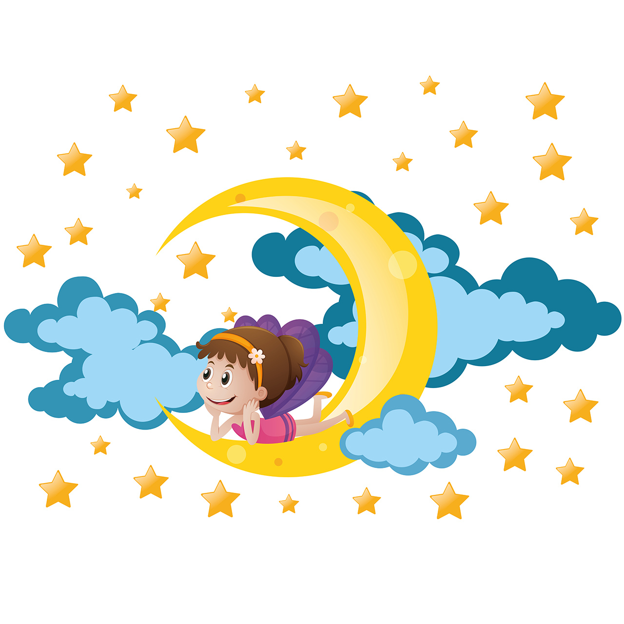 استیکر دیواری صالسو آرت مدل moon girl mjr