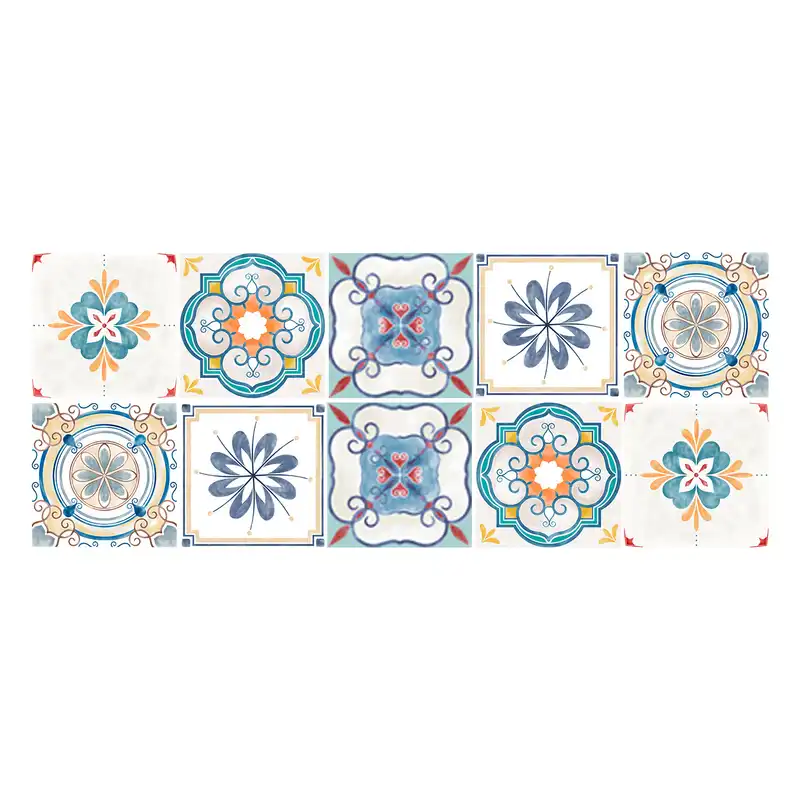 استیکر کاشی طرح سنتی کد 01 مجموعه 10 عددی