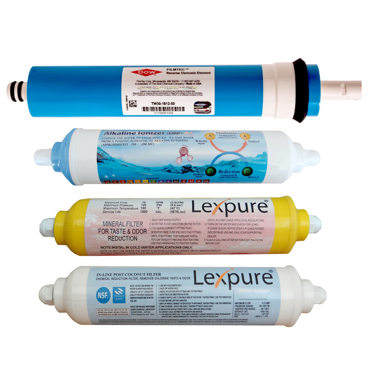 فیلتر دستگاه تصفیه کننده آب مدل LX-F550 مجموعه 4 عددی