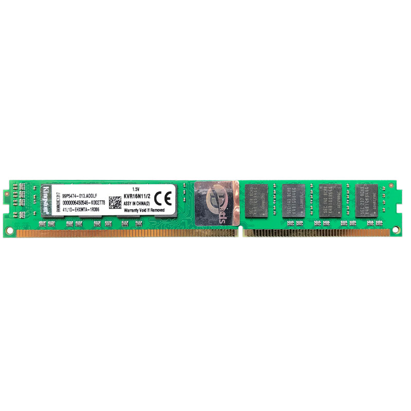 رم دسکتاپ کینگستون DDR3 تک کاناله 1600 مگاهرتز CL11 مدل KVR ظرفیت 2 گیگابایت