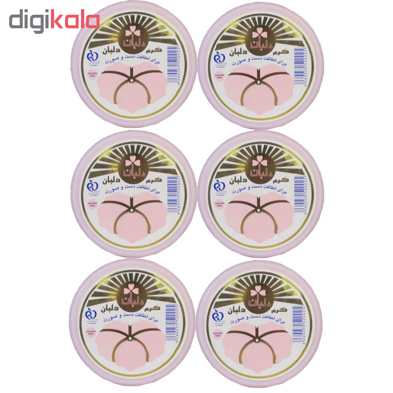 کرم مرطوب کننده دلبان مدل DB06 حجم 90 میلی لیتر مجموعه 6 عددی