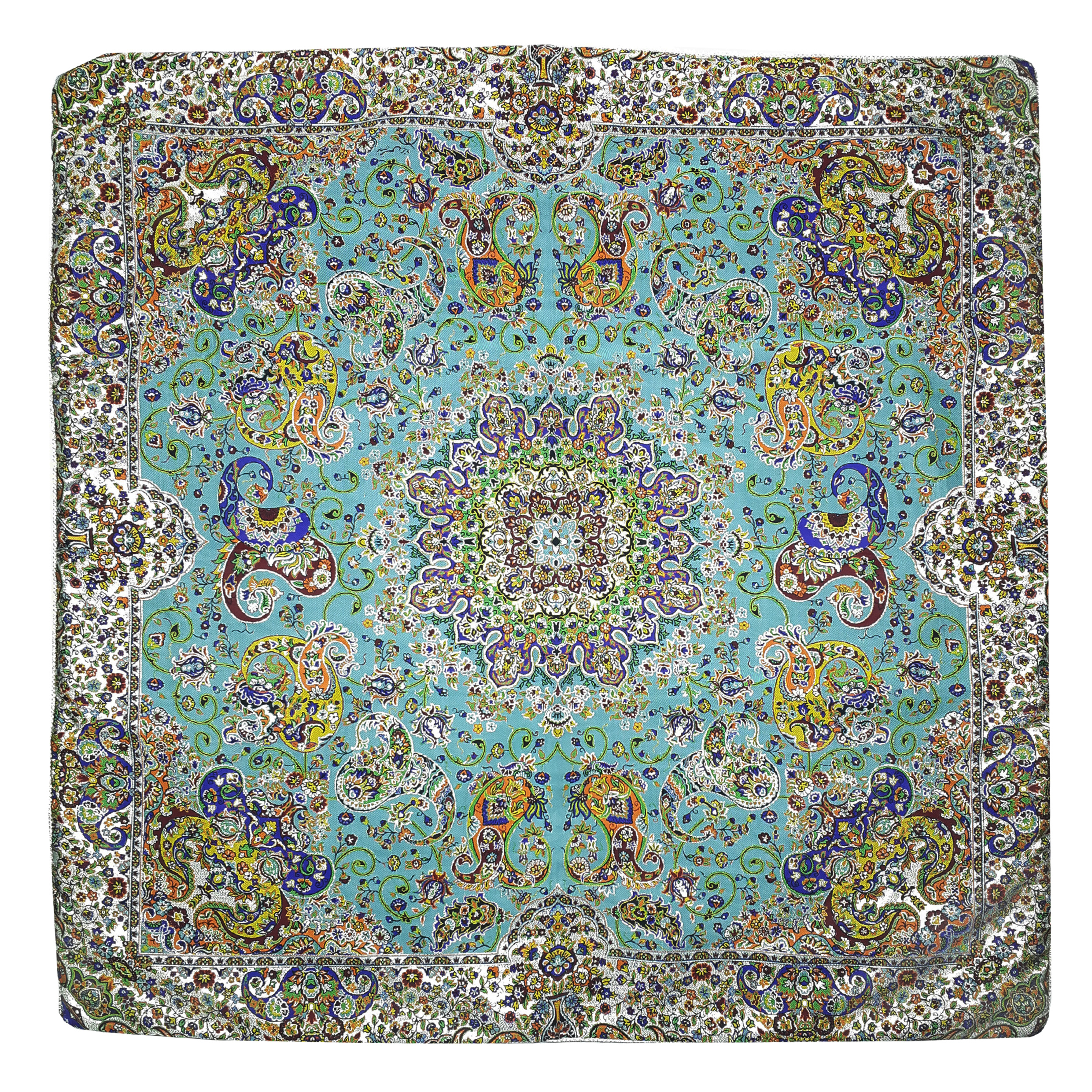 رومیزی ترمه ابریشمی مدل SABZABI1/1CHSUN
