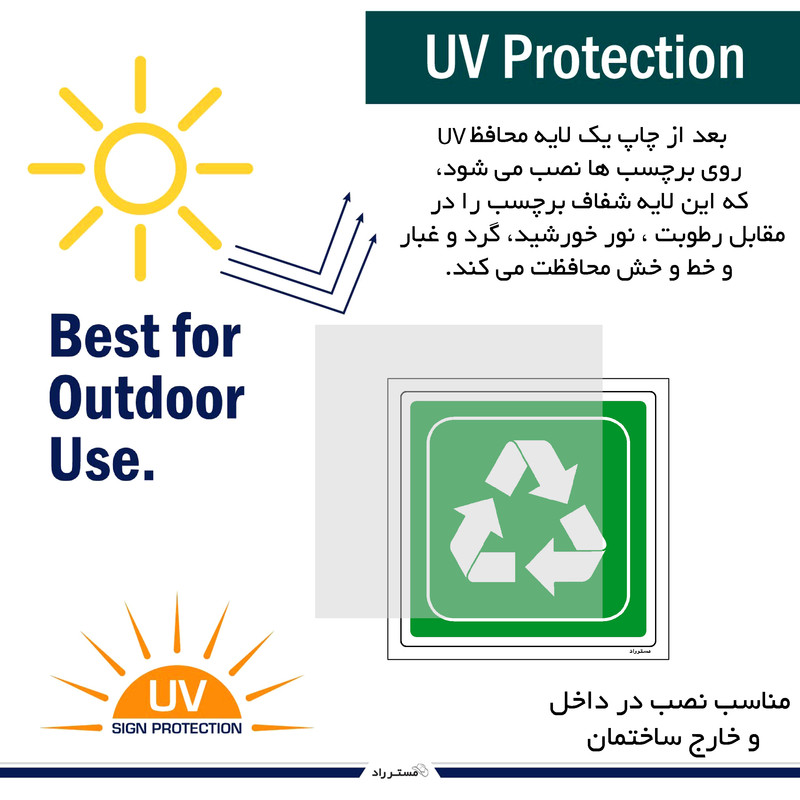 برچسب ایمنی مستر راد طرح مخلوط کاغذ و مقوا مدل HSE-OSHA-190