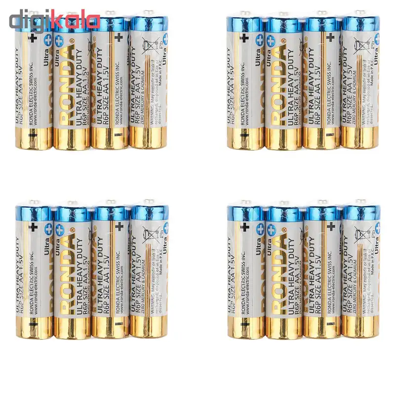 باتری قلمی روندا مدل Ultra Heavy Duty بسته 16 عددی