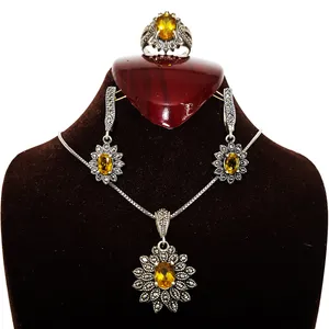 نیم ست نقره زنانه گالری احد کد 4657