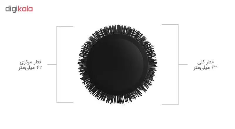 برس مو هلنا پروفشنال سری تورمالین مدل E01441