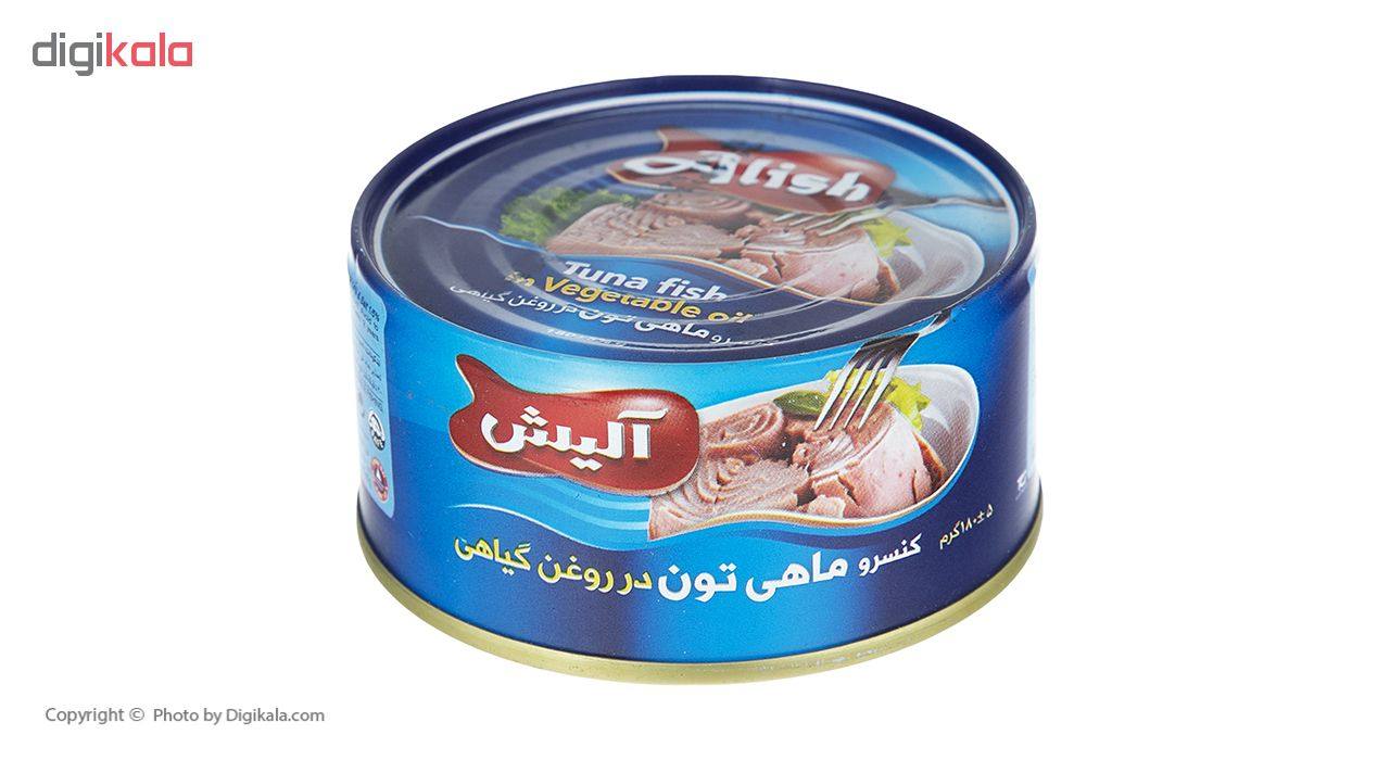 کنسرو ماهی تون در روغن گیاهی آلیش وزن 180 گرم
