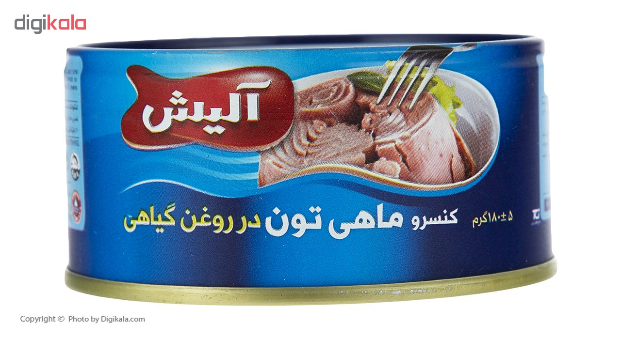 کنسرو ماهی تون در روغن گیاهی آلیش وزن 180 گرم