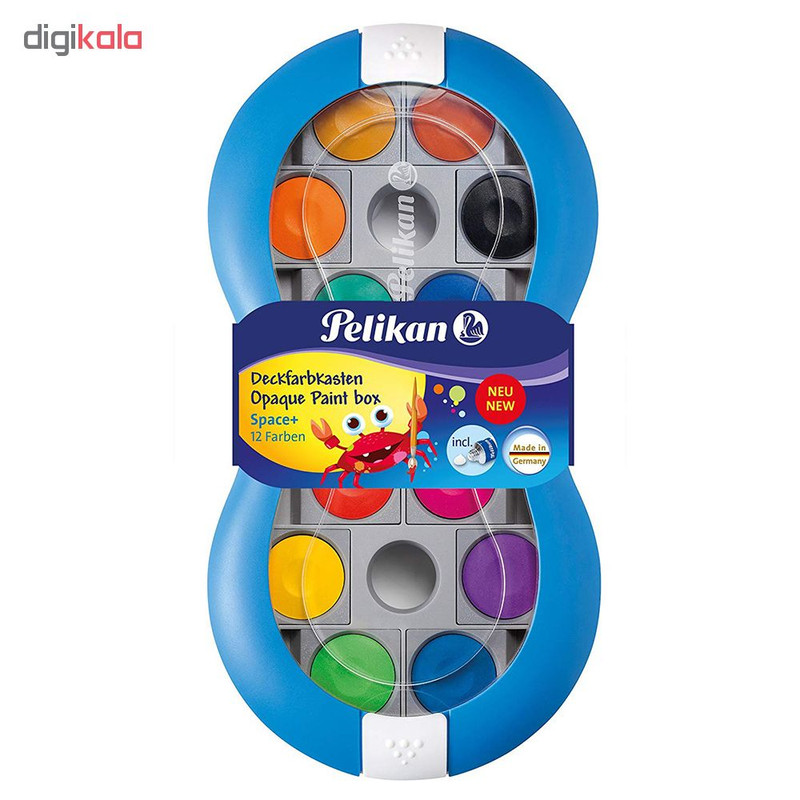 آبرنگ 12 رنگ پلیکان مدل Paint box space آبرنگ 12 رنگ پلیکان مدل Paint box space