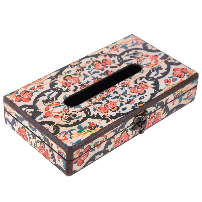 جعبه دستمال کاغذی طرح اسلیمی کد FT54
