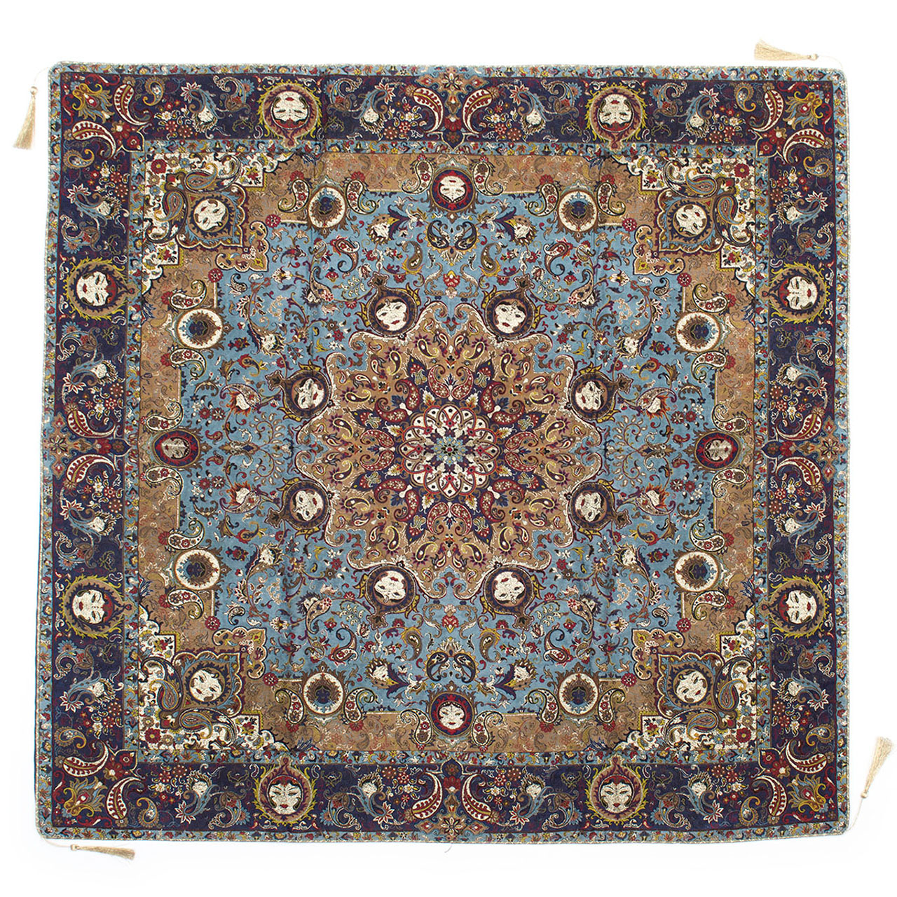 رومیزی ترمه ابریشمی طرح ناز خاتون مدل 5-14-104