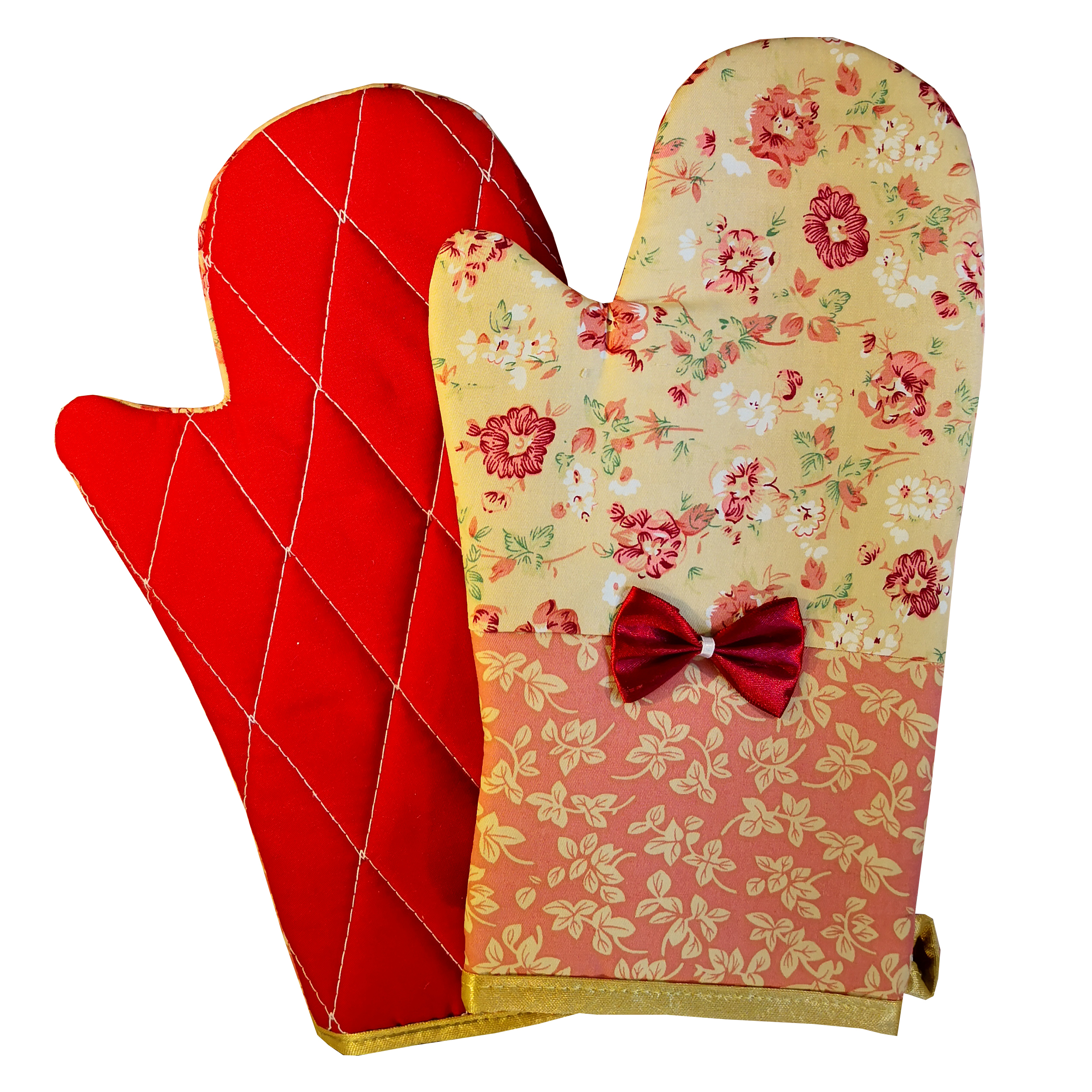 دستکش فر طرح رز کد m 16 بسته 2 عددی