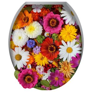 نقد و بررسی استیکر توالت فرنگی ژیوار طرح گلهای رنگی توسط خریداران