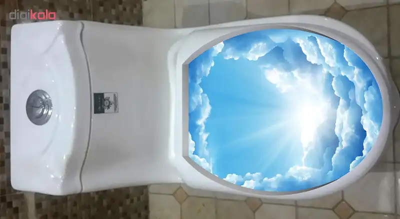 استیکر توالت فرنگی ژیوار طرح آسمان