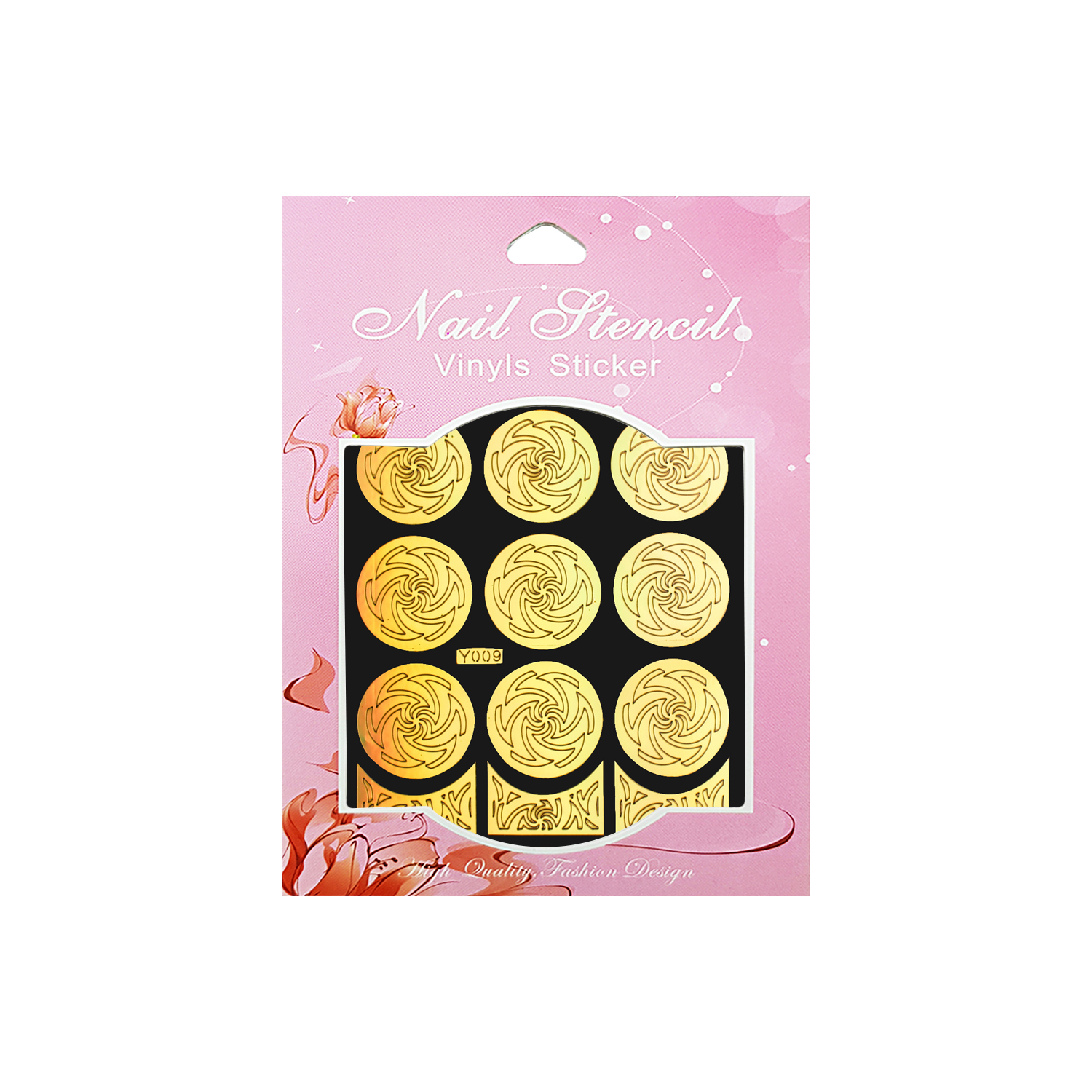 شابلون طراحی ناخن مدل Y009