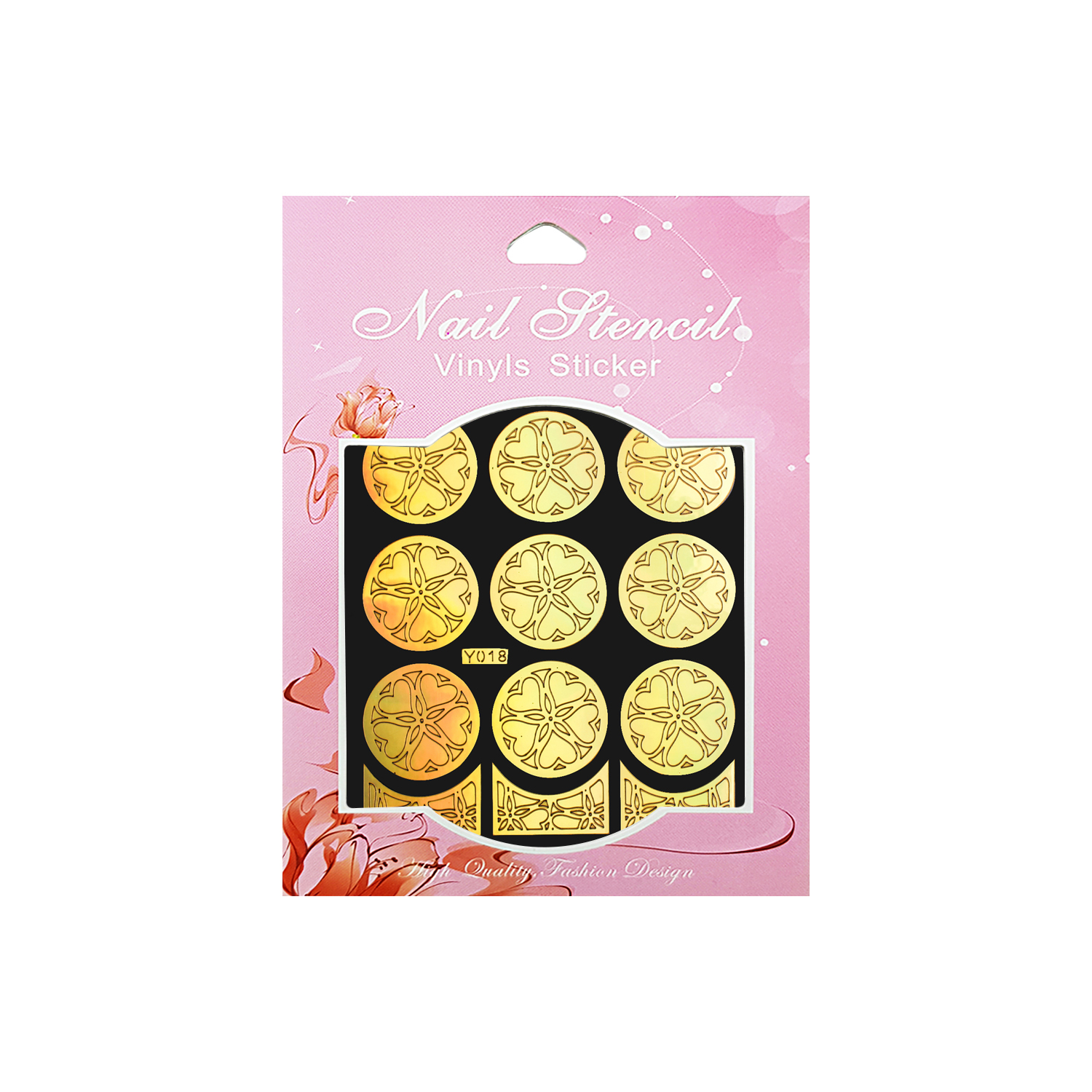 شابلون طراحی ناخن مدل Y018