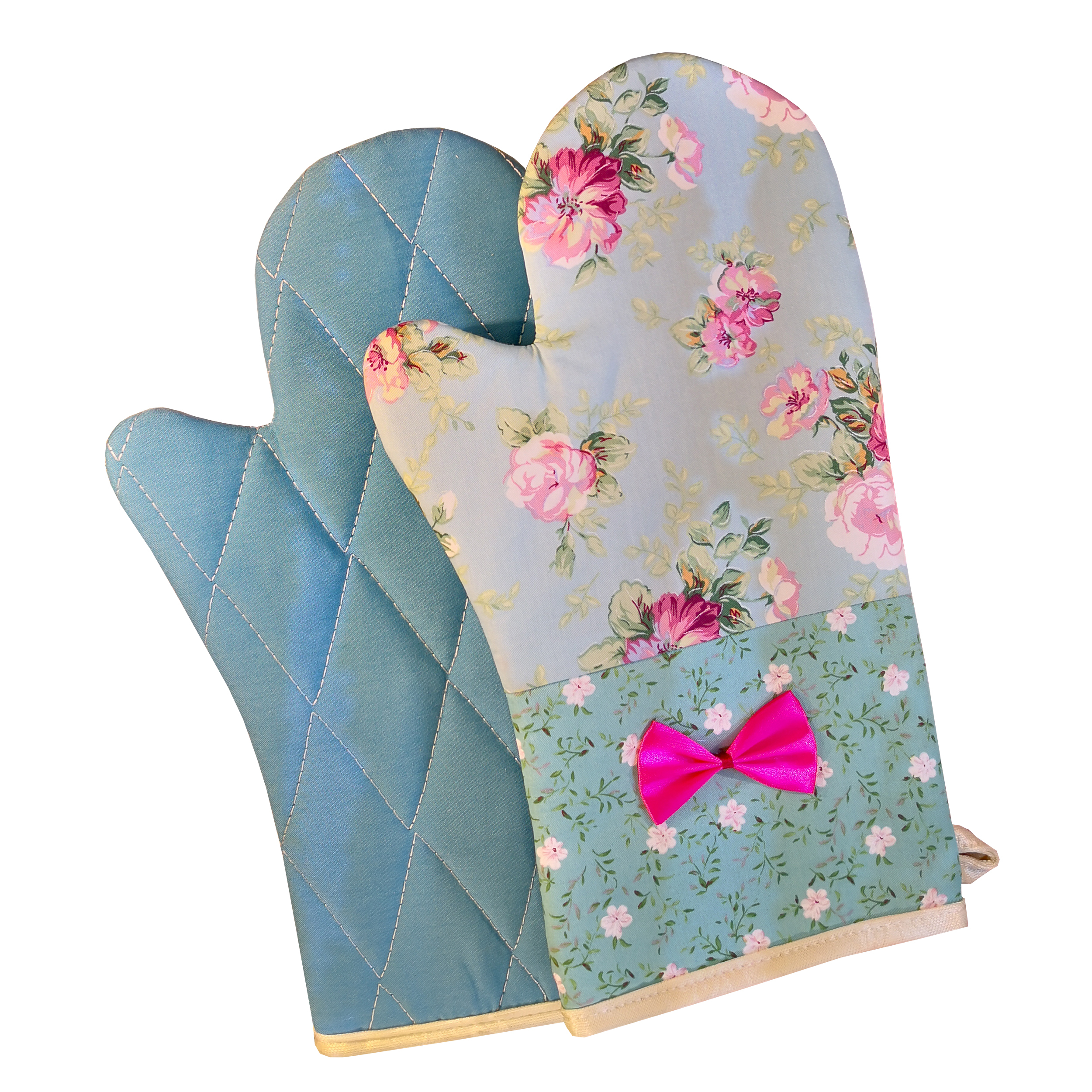 دستکش فر طرح رز  کد m 20  بسته 2 عددی