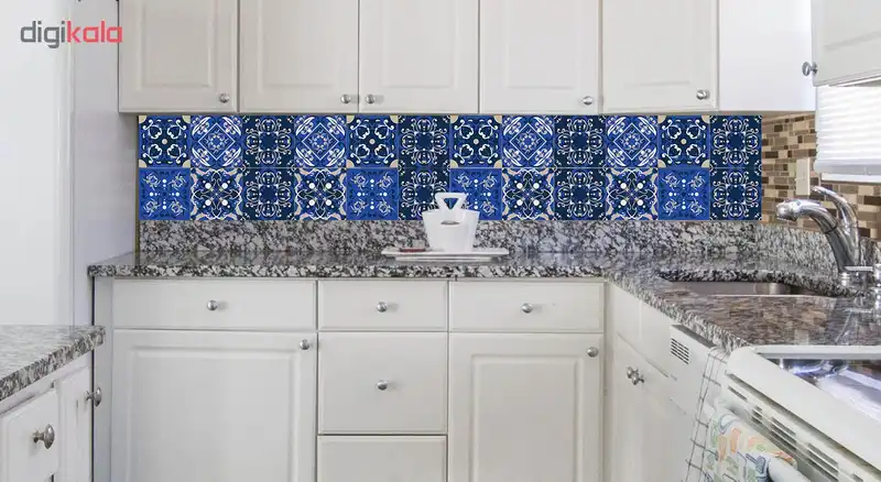 استیکر کاشی طرح آب و آیینه 1 مجموعه 10 عددی