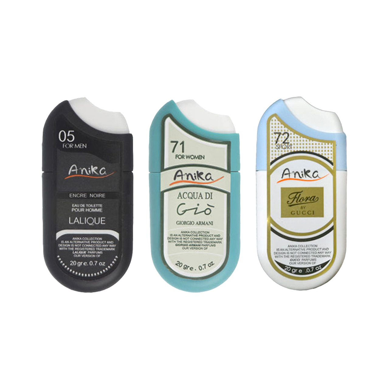 عطر جیبی آنیکا مدل R1 وزن 20 گرم مجموعه 3 عددی